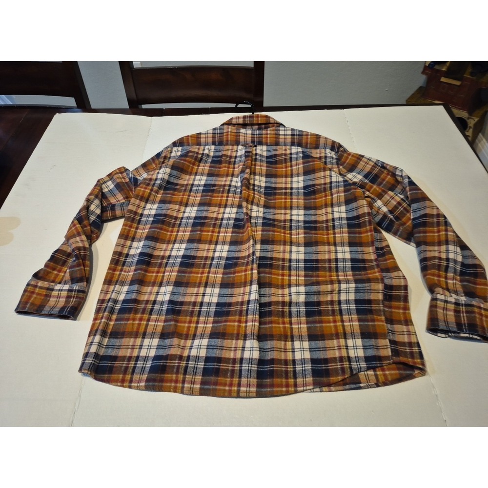 Eddie Bauer Mens Shirt Size XXL Flannel Plaid Long Sleeve - Picture 6 of 6